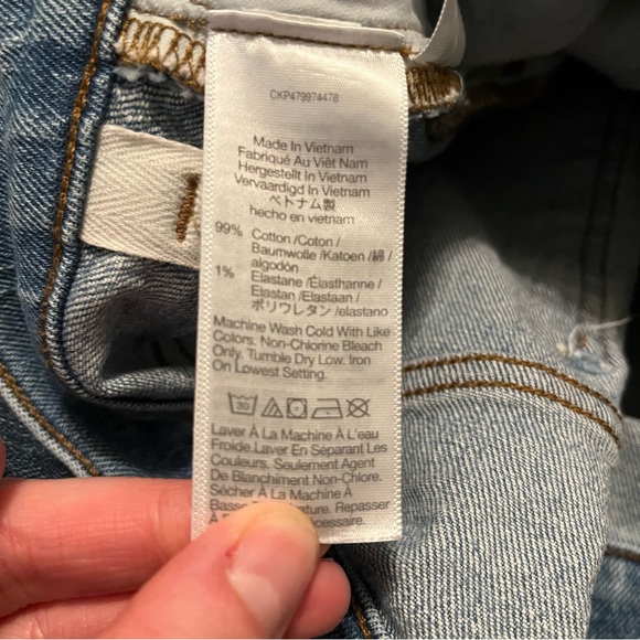 Madewell The '90s Straight Jean in Rondell Wash, Raw Hem, High Rise, Size 28 - Picture 6 of 10